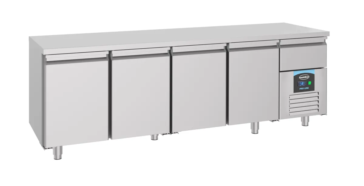 Positieve Koelwerkbank GN 1/1 met 4 Deuren - 632 L