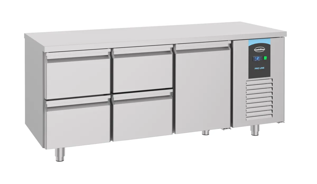 Positieve Koelwerkbank GN 1/1 met 1 Deur en 4 Laden - 474 L