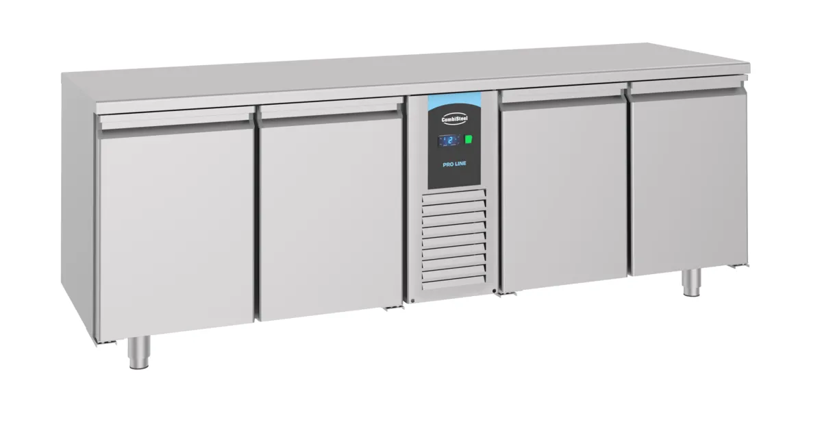 Positieve Koelwerkbank GN 1/1 met 4 Deuren