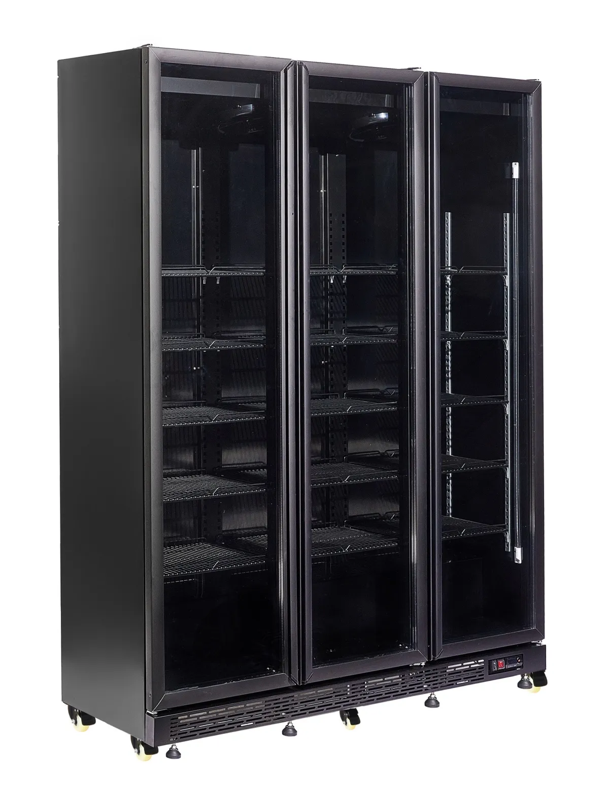 Positieve Koelvitrine met 3 Verwarmde Glazen Deuren