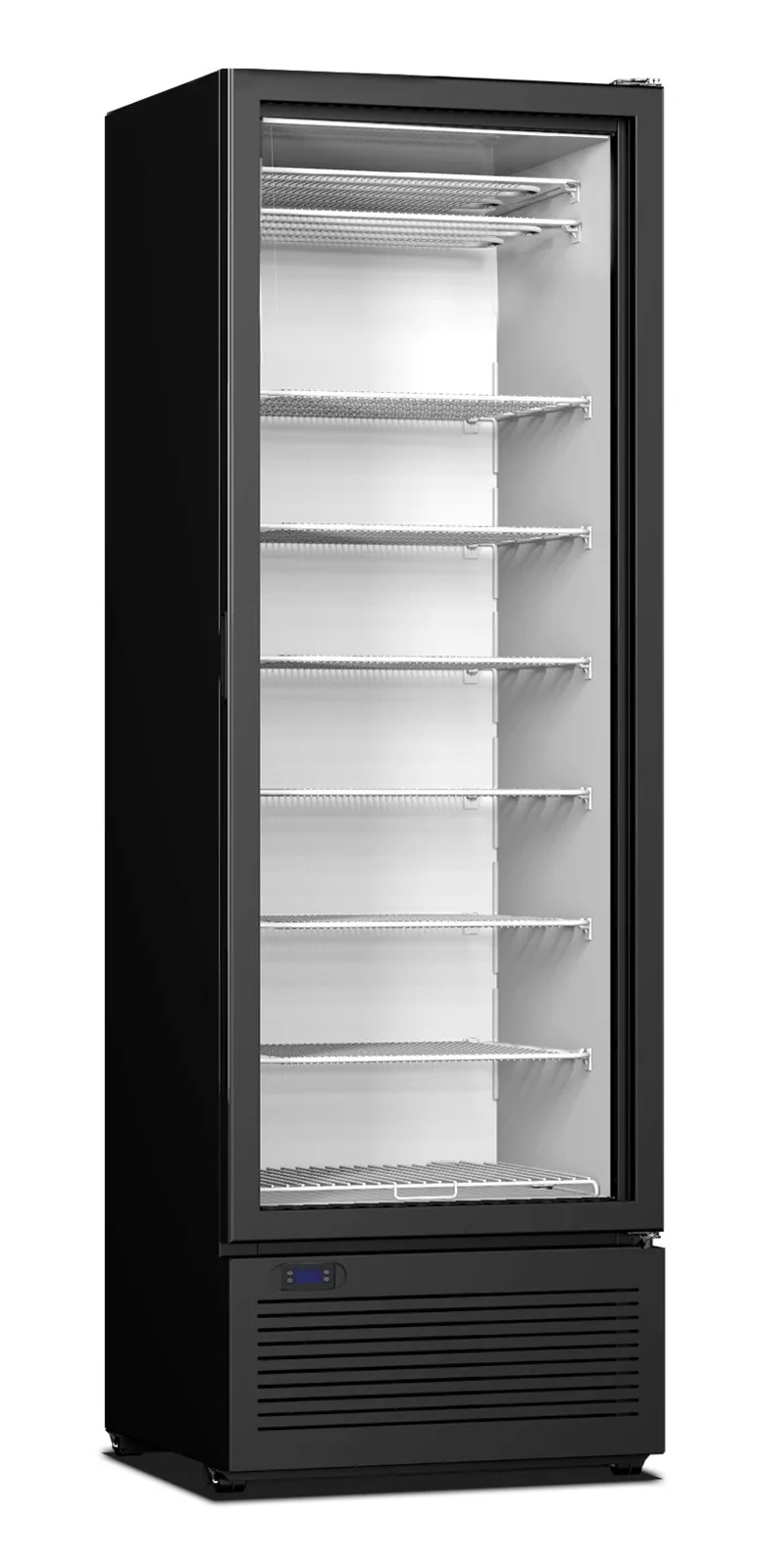 Zwarte Negatieve Koelkastkast - 1 Glazen Deur - 417 L