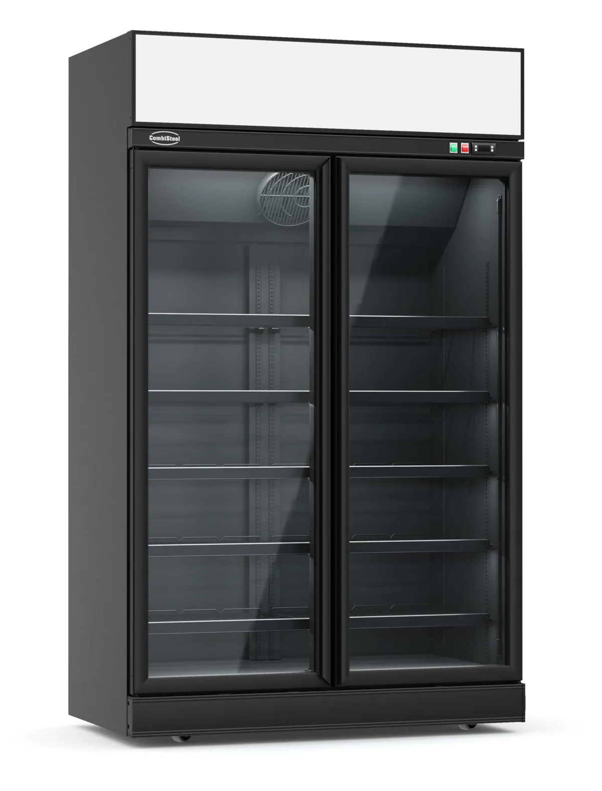 Zwart vriezer met 2 glazen deuren - 960 L