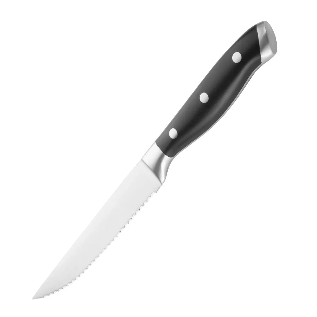 Steakmessen met Zwarte ABS Handvat - Set van 6