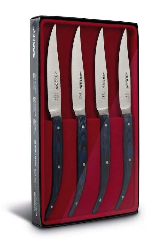 Set Steakmessen 11 cm - Blauw Micarta