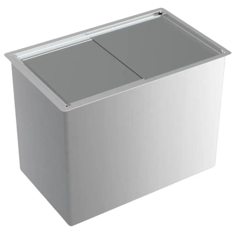 Ingebouwde IJscontainer in Roestvrij Staal - 485x305 MM