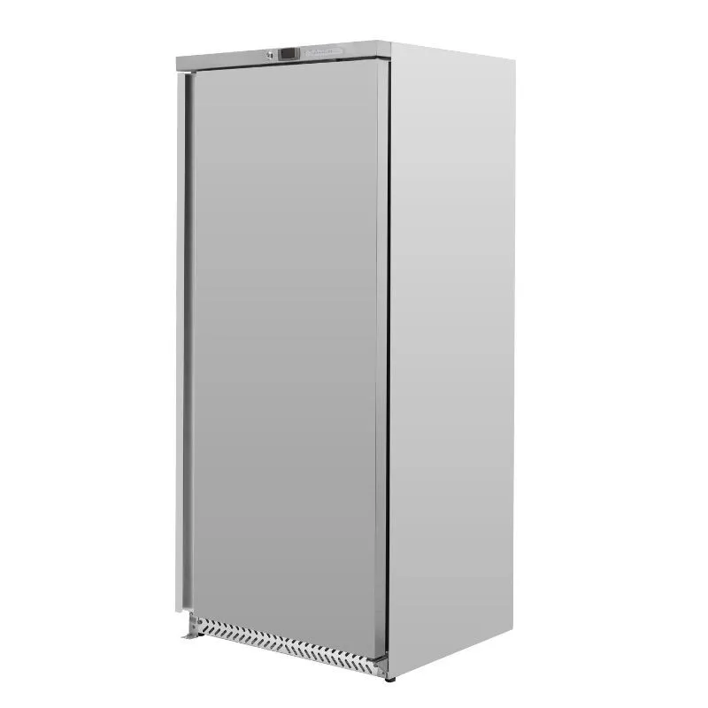 Positieve Koelkastkast 590 L Roestvrij Staal 0/+8 °C, Volle Deur, Statische Koeling, 4 Niveaus, Gas R600a