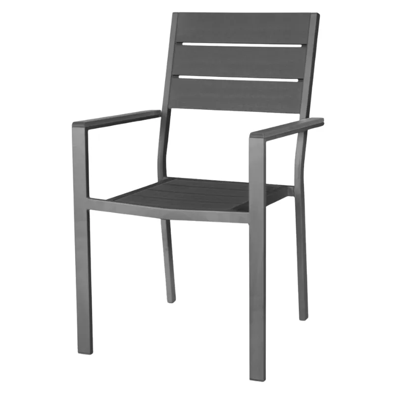 Valletta Lattenstoelen in Grijs - Set van 4