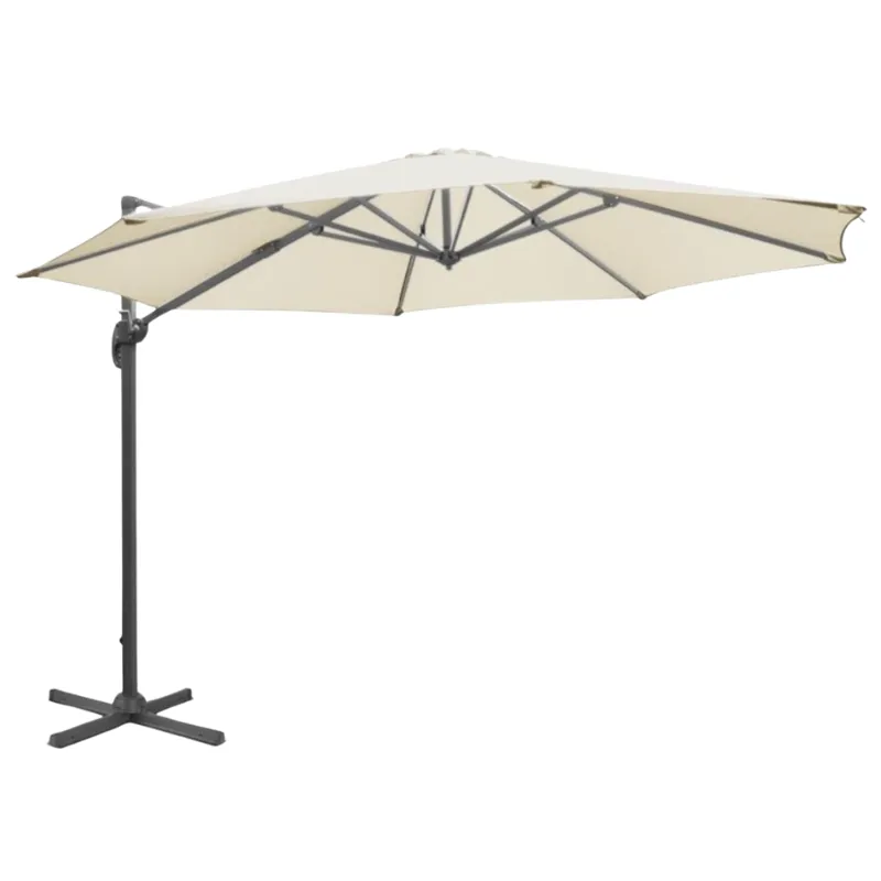 Parasol Vrijhangend Venetië Rond 360° Crème - 3.5 m