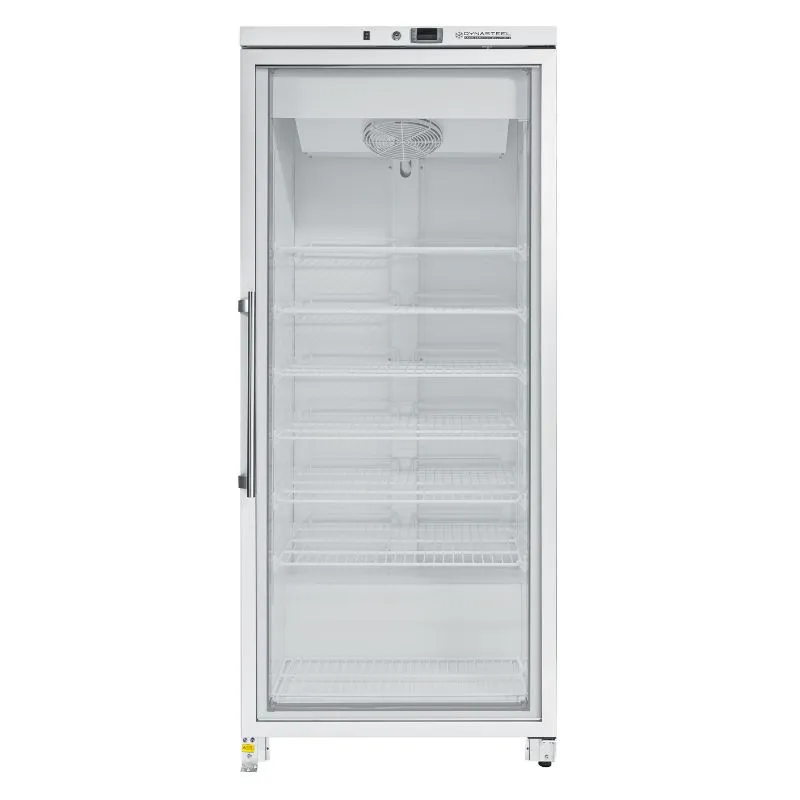 Vrieskast 600 L Glazen Deur Geventileerde Koeling -18/-22°C 7 Niveaus 492 W, Professionele Vriezer