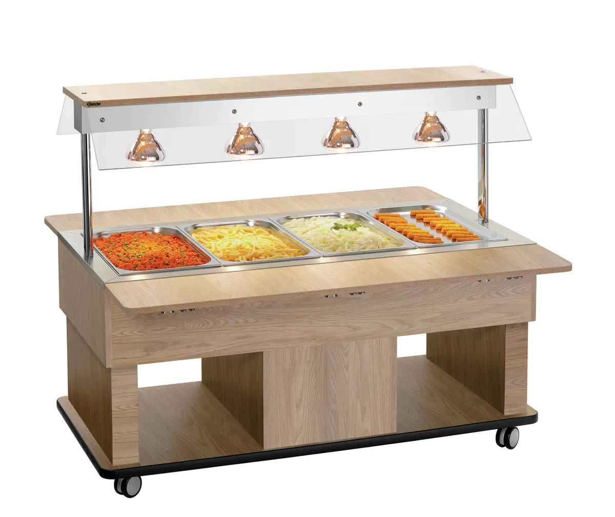 Warme buffetwagen kinderuitvoering - 4 x GN 1/1