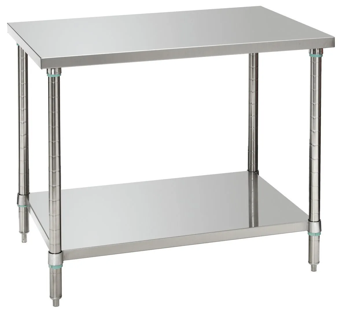 Roestvrijstalen Werktafel met Lage Plank - D 700 mm - B 1000 mm
