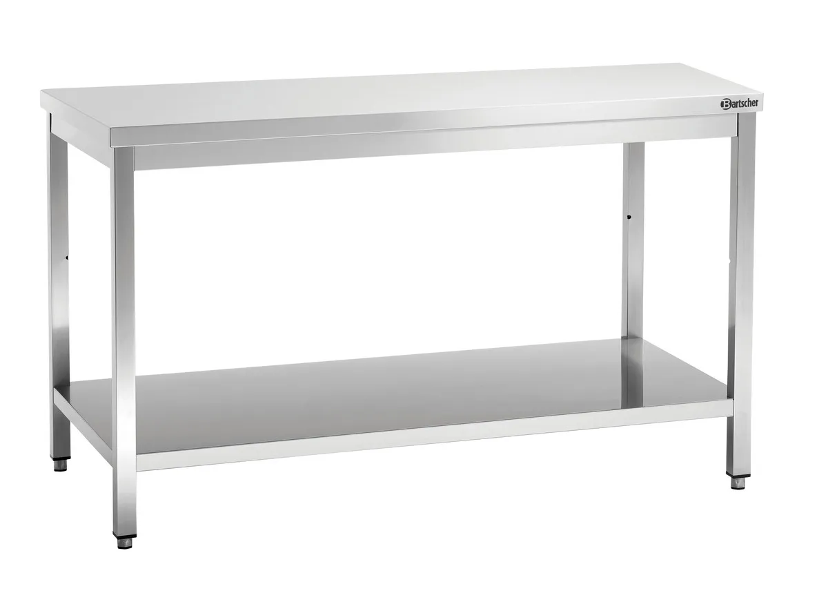 Roestvrijstalen Werktafel met Lage Plank - D 700 mm - B 1600 mm