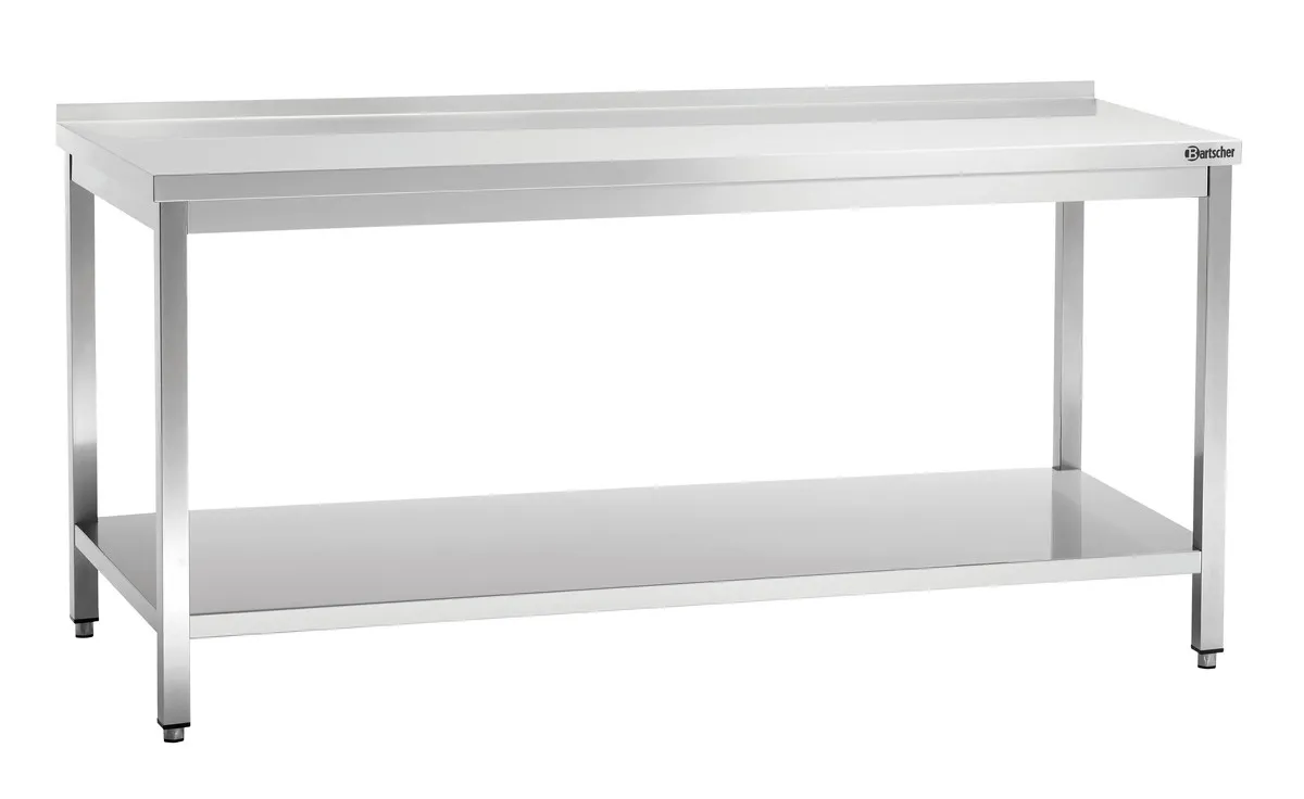 Roestvrijstalen Werktafel met Lage Plank - D 700 mm - L 1800 mm