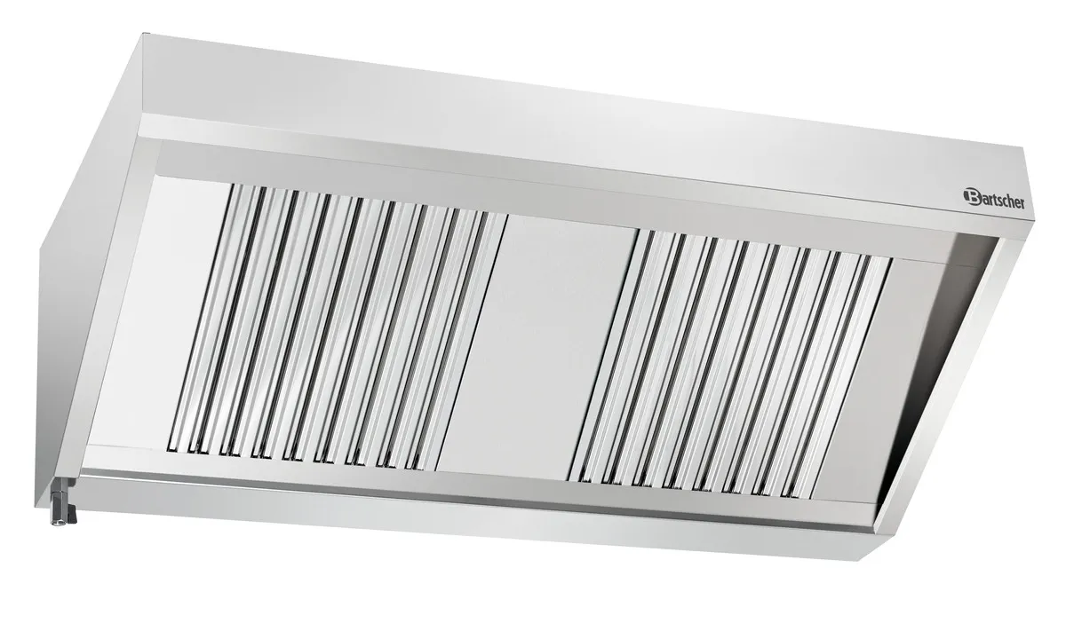 Wandafzuigkap met Motor en Verlichting - L 1400 x D 700 mm
