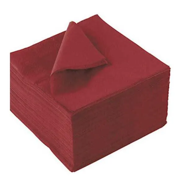Serviettes Pure Ouate Rouge - 33 x 33 cm - Lot de 350