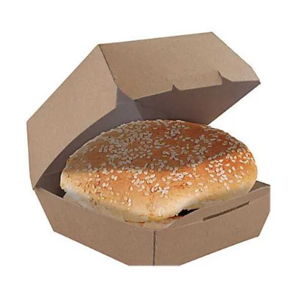 Boîte Hamburger Kraft - 135 x 125 mm - Lot de 250
