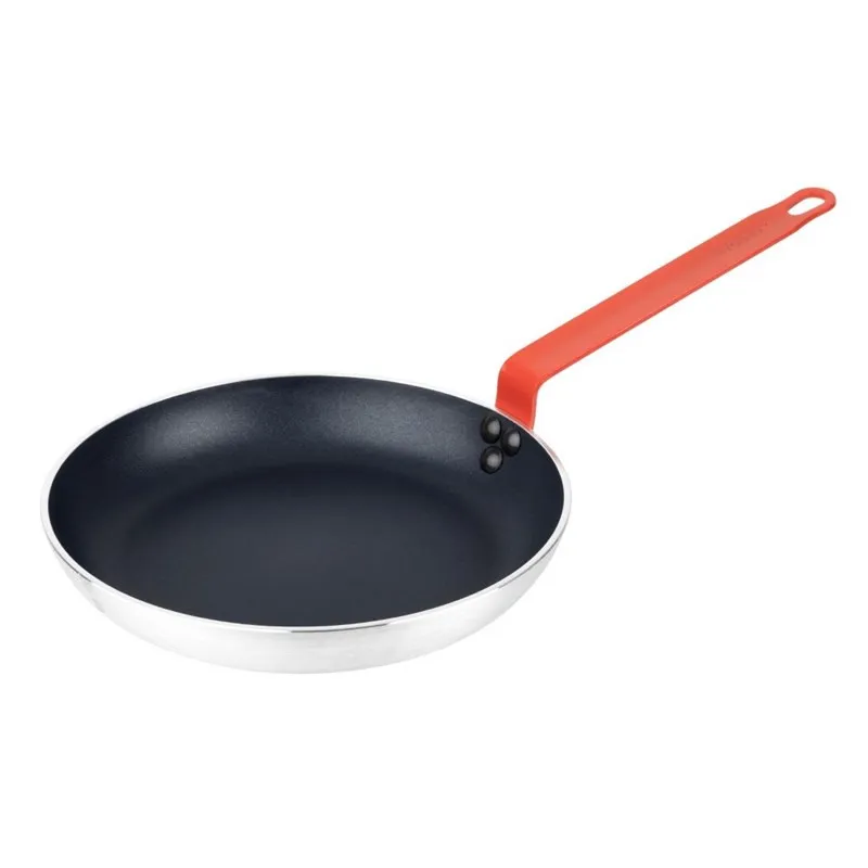 Antiaanbakpan Aluminium Teflon Rode Handgreep 240mm