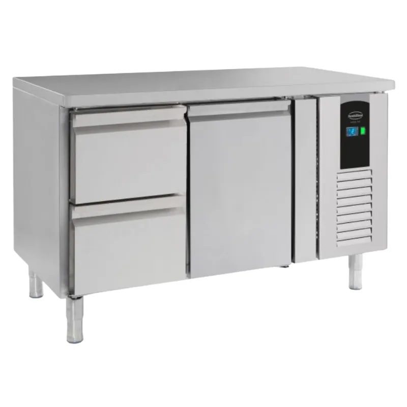 Positieve Koelwerkbank met 1 Deur en 2 Laden Energy Line - 190 L