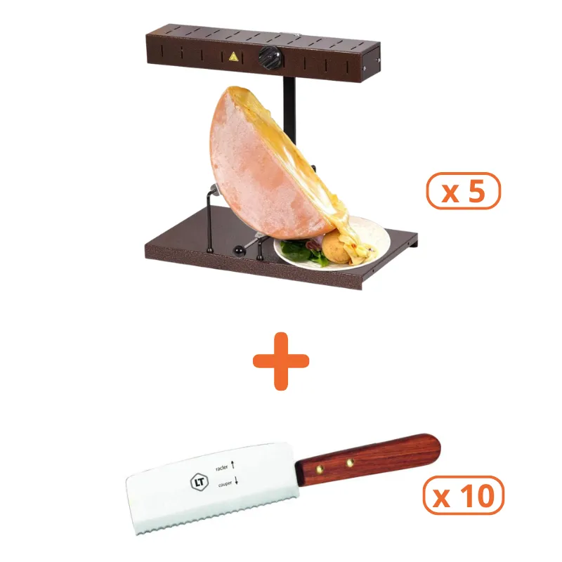 Pak Raclette Alpage-apparaten en messen
