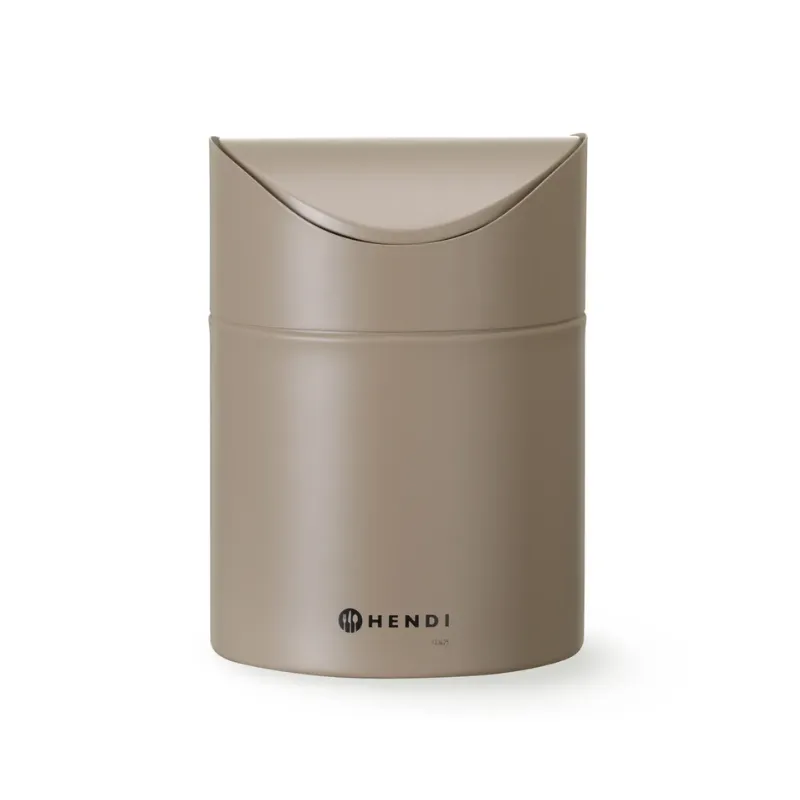 Tafelafvalbak met Scharnierend Deksel - Beige