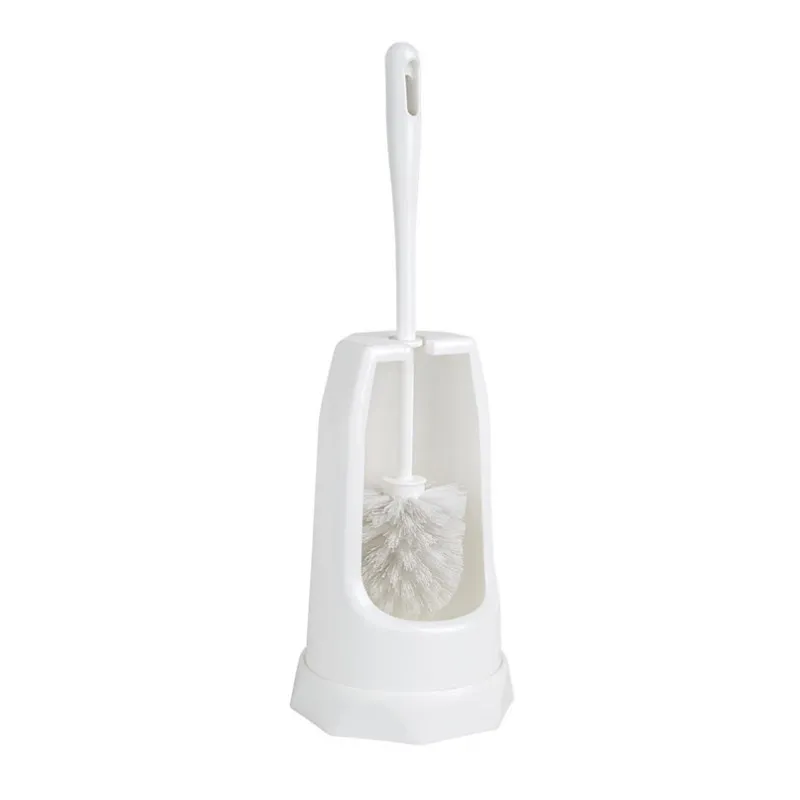 Ronde Borstel en WC-houder - Wit
