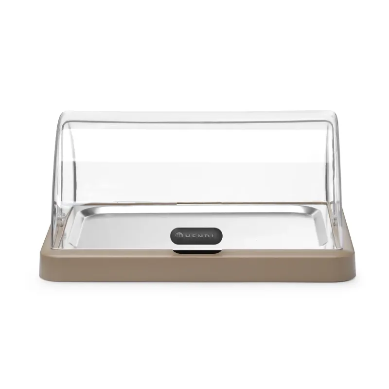 Buffetvitrine met schuifdeksel UNIQ - beige