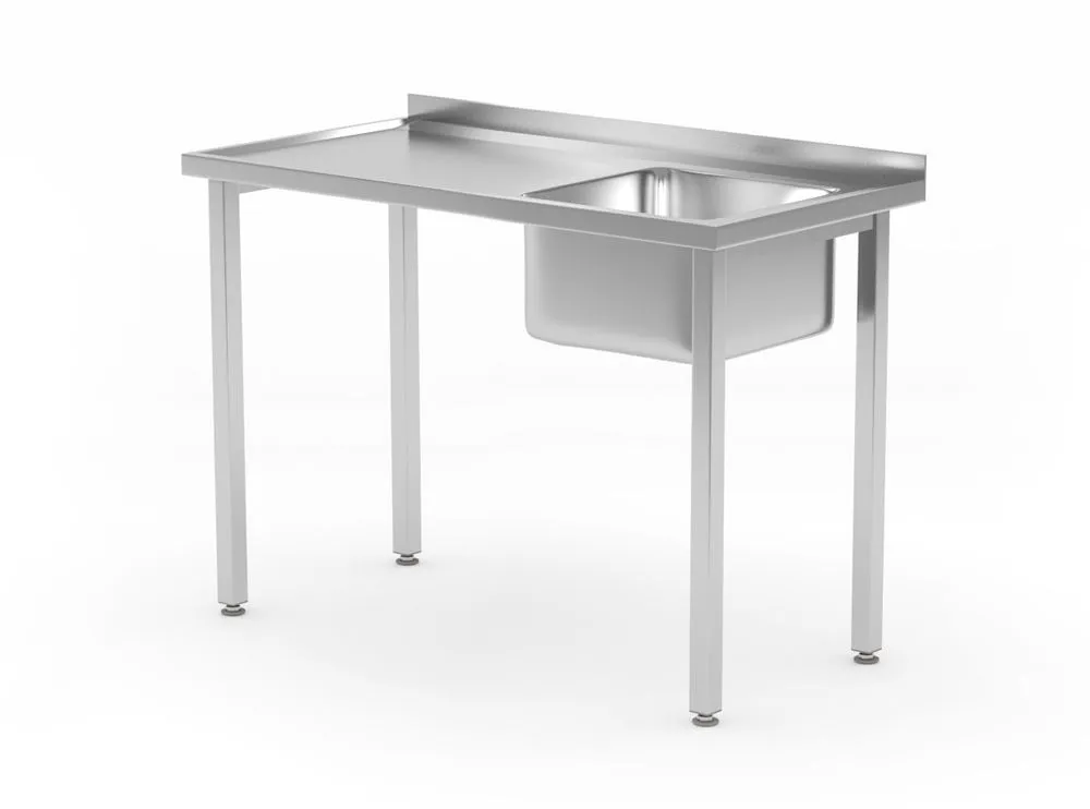 Spoeltafel 1 spoelbak rechts Kitchen Line - D 600 x B 1000 mm