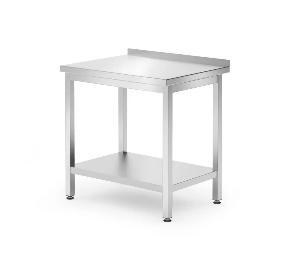 Muurwerktafel Kitchen Line met plank - D 600 x B 800 mm