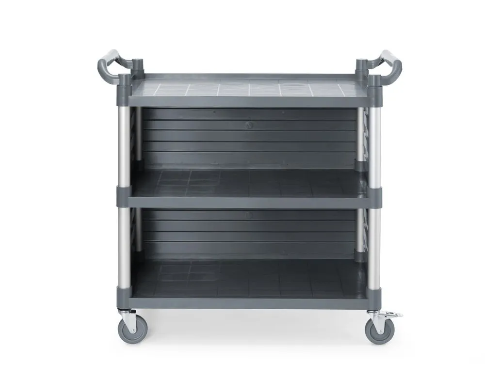 Servicewagen 3 niveaus in PP met zijpanelen
