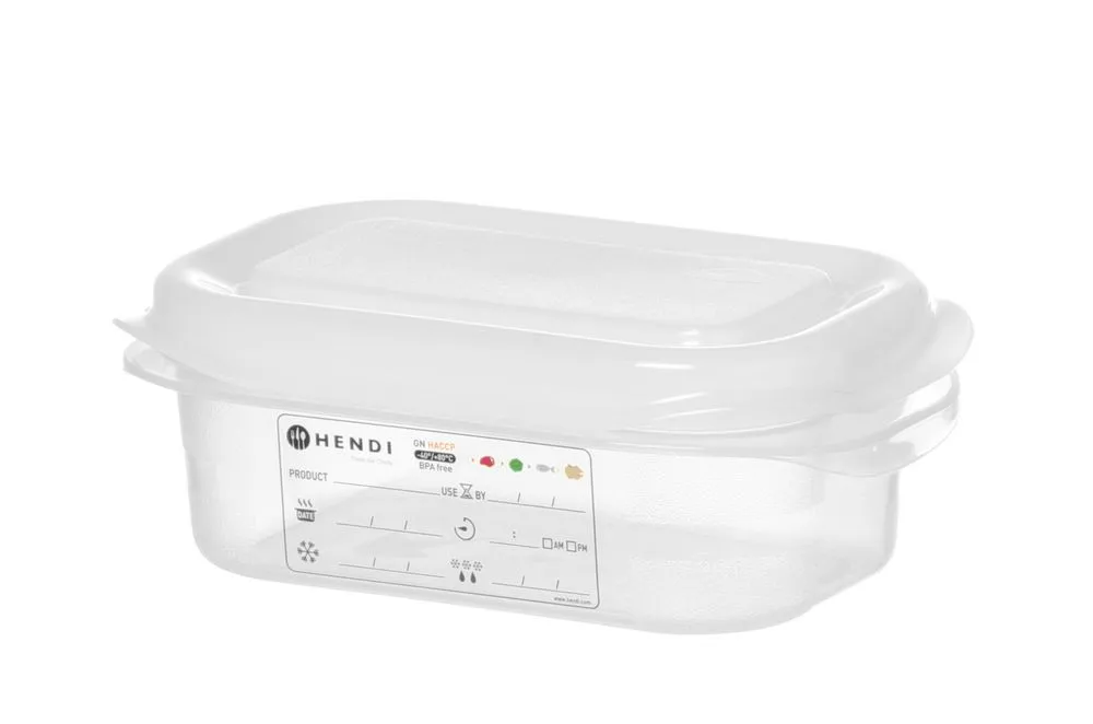 GN-bak 1/9 transparant van PP - 0,6 L