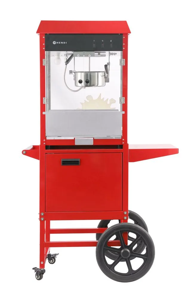 Popcornmachine met Karretje - Rood