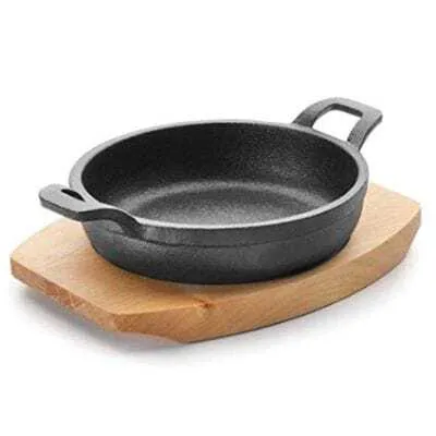Braadpan met houten basis - 720 ml