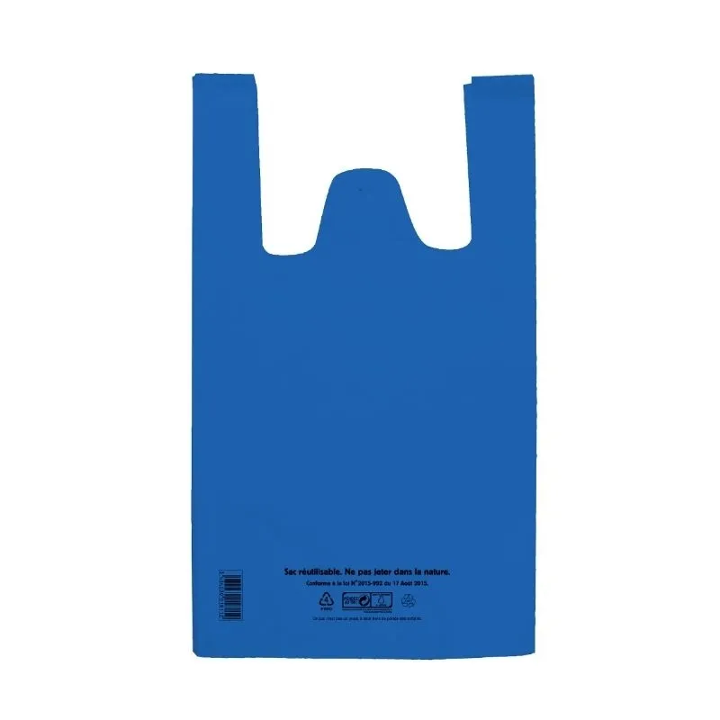 Herbruikbare blauwe schoudertas - 12 L - Set van 100