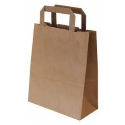 Boodschappentas van kraftpapier - 26 x 14 x 33 - Set van 50