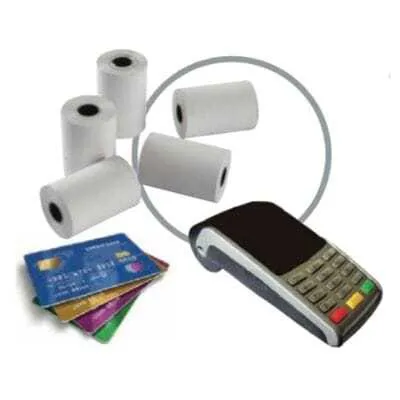 Pak van 50 rollen thermisch papier voor betaalterminals - 57 x 40 x 12 mm