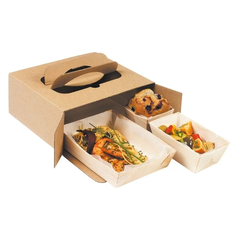 Kartonnen lunchbox - 220 x 200 mm - Pak van 100