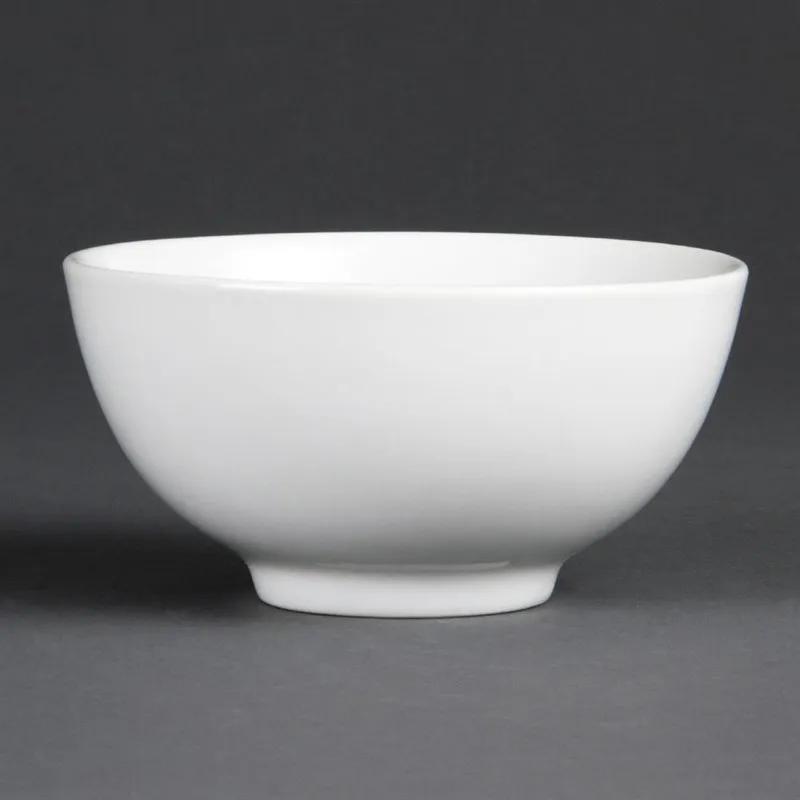 Witte Rijstkom - 130 mm Diameter - Set van 12
