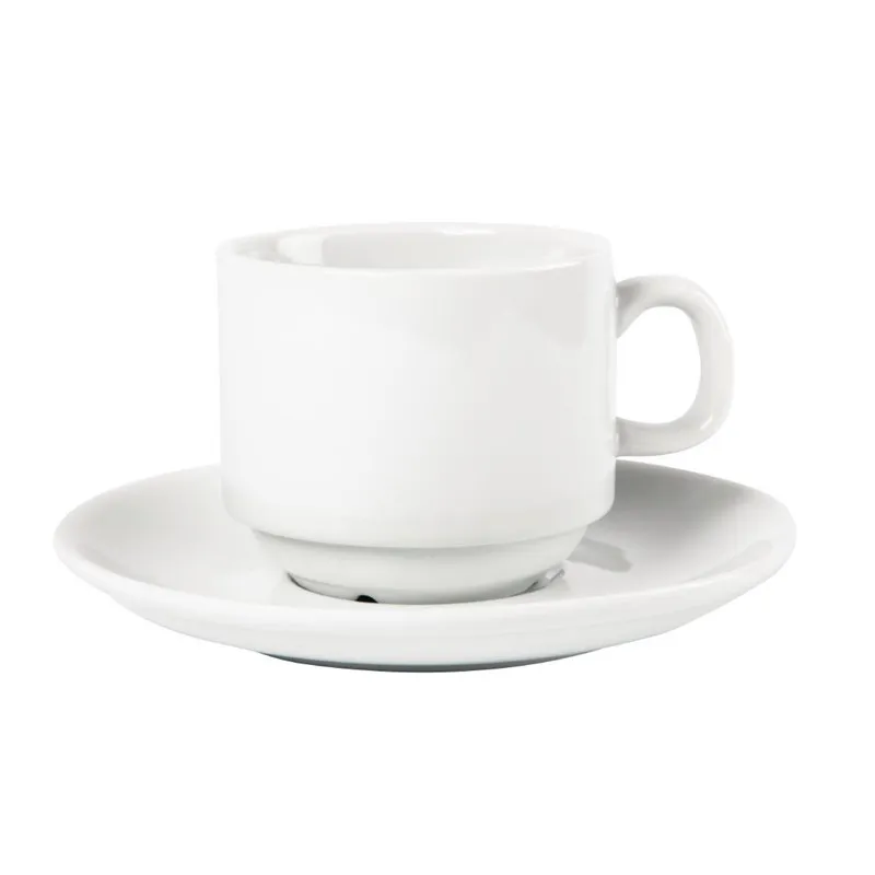 Stapelmok Wit Whiteware 200 ml Ø 80 mm - Set van 12