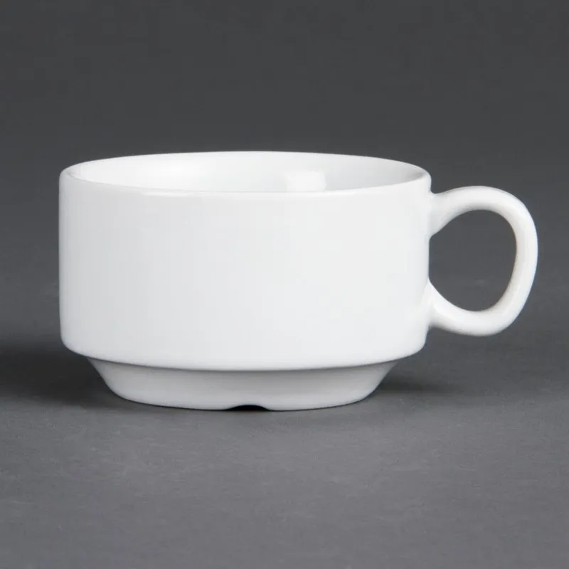 Witte Stapelbare Espressokop 85 ml - Ø 80 mm - Set van 12