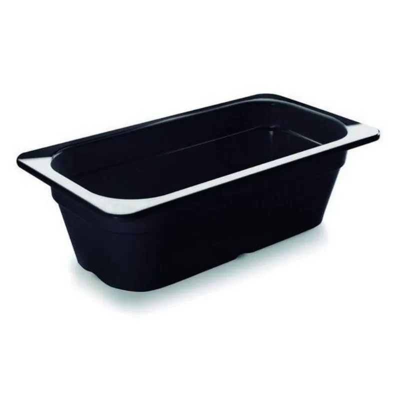 Bak Gastro GN 1/3 Zwart Melamine - Diepte 100 mm - 3,8 L