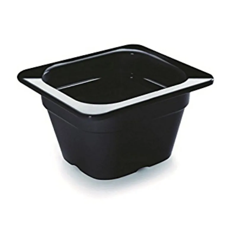 Bak Gastronorm GN 1/6 Zwart Melamine - Diepte 100 mm - 1,6 L