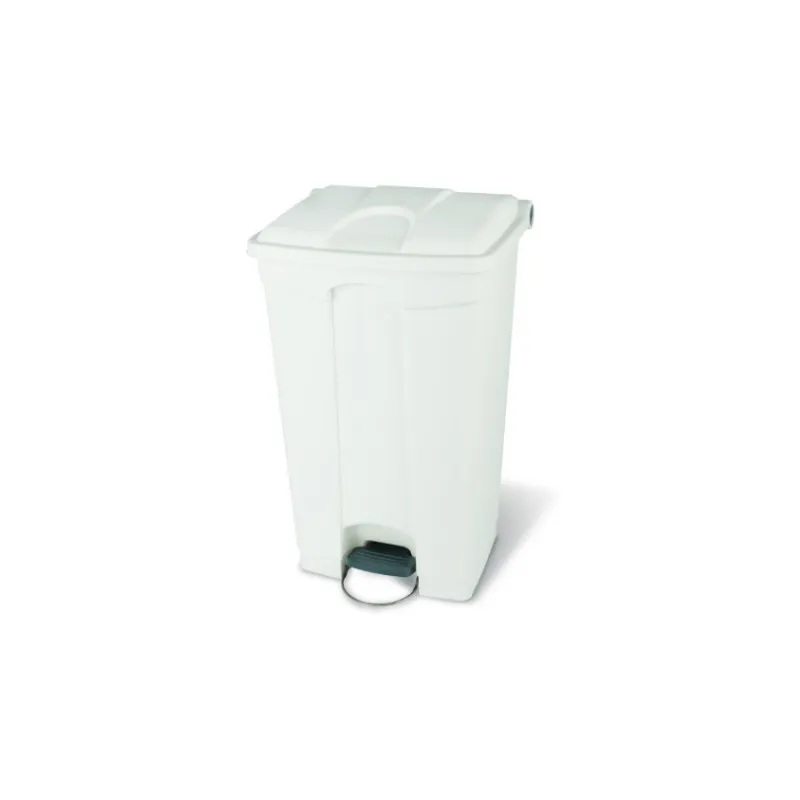Prullenbak met pedaal Wit - 90 L