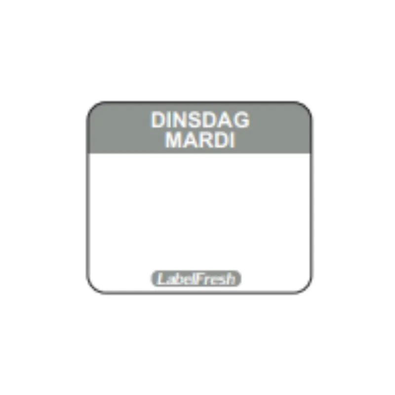 Traceerbaarheidslabel FreshEasy - Dinsdag - 30 x 25 mm - Pak van 1000