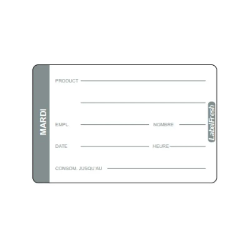 Etiket voor Traceerbaarheid LabelFresh Pro - Dinsdag - 70 x 45 mm - Pak van 500