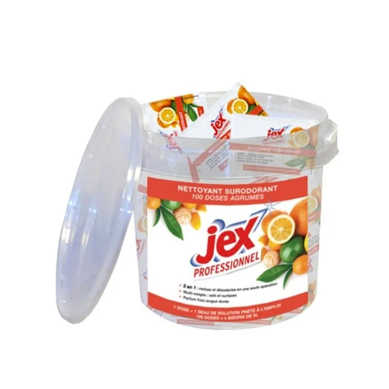 Schoonmaakdoses met citrusgeur - Set van 100