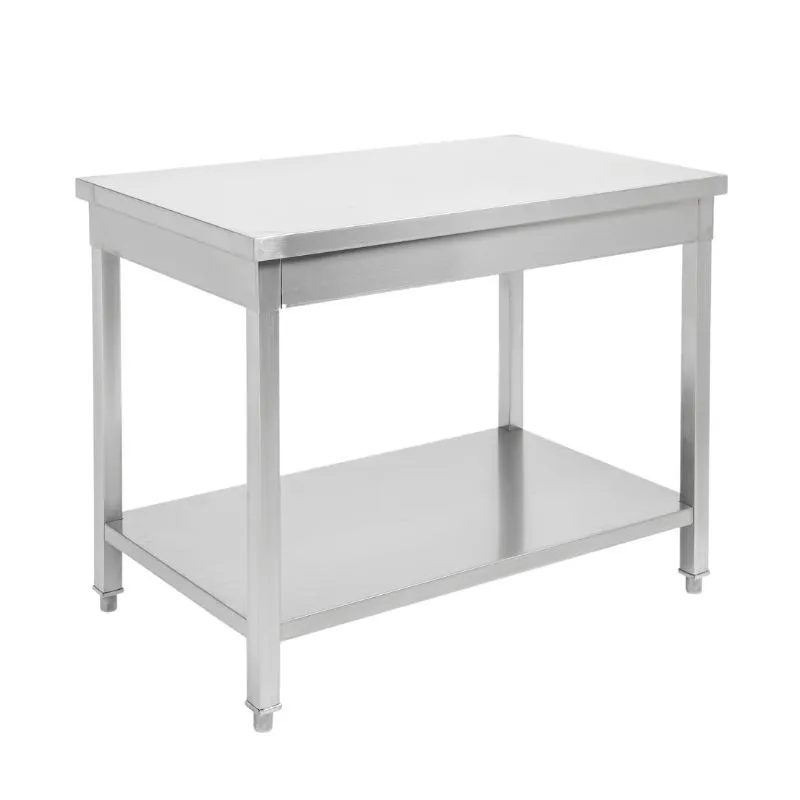 RVS Tafel met Plank - D 600 mm - L 1000 mm