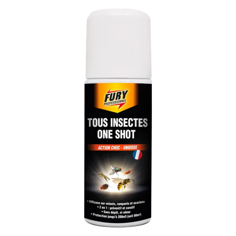Bom Actie Shock voor Vliegen, Kruipende Insecten, Bedwantsen en mijten - Eendosis - 200 ml
