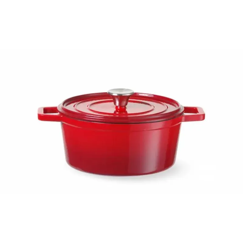 Rode Emaille Gietijzeren Braadpan - 3,7 L