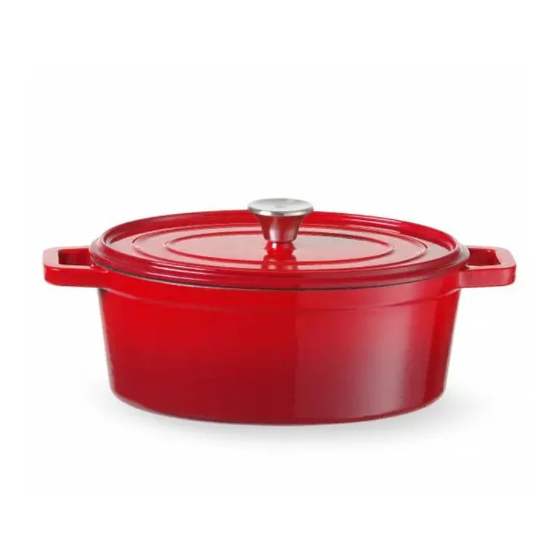 Rode Gietijzeren Geëmailleerde Braadpan - 4,4 L