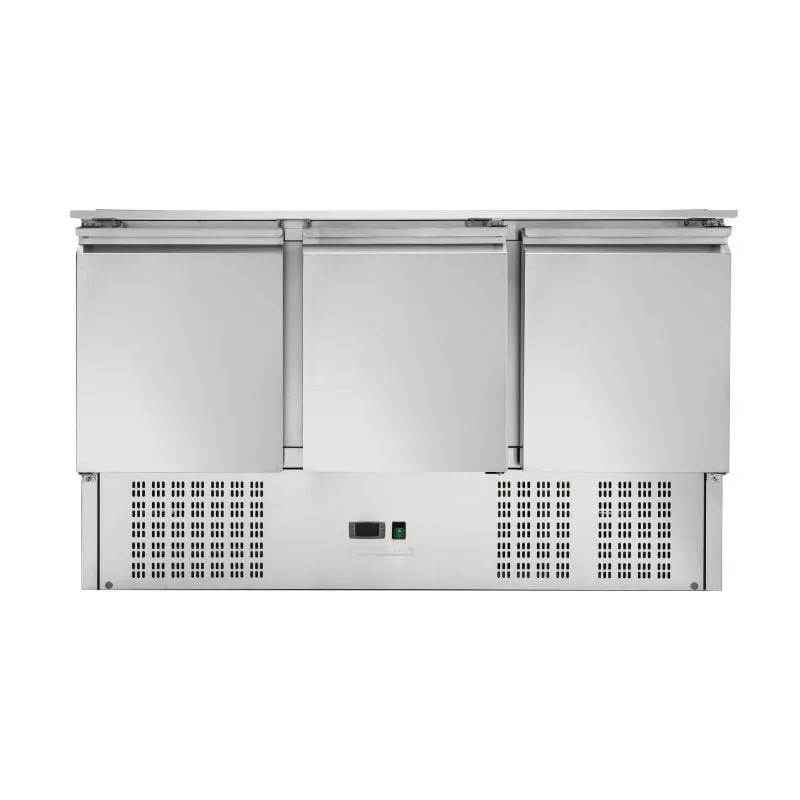 Saladette Compact 3 Deuren - Met Schuifdeksel - 4 GN 1/1 Bakken